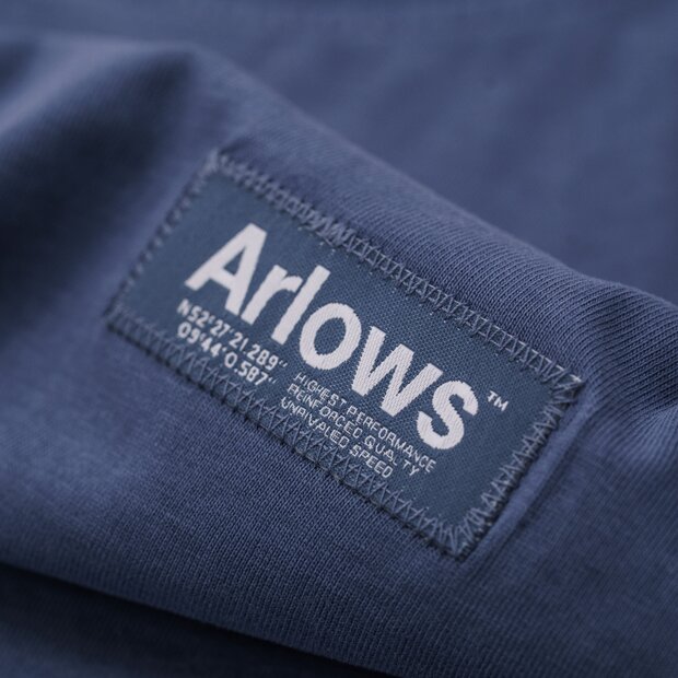 Arlows Labe?ed T-Shirt Washed Blue
