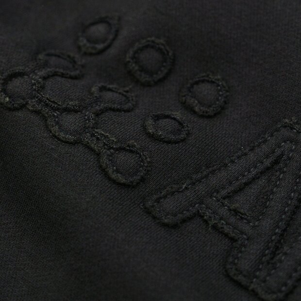 Arlows Destroyed Hoodie BOB Washed Black