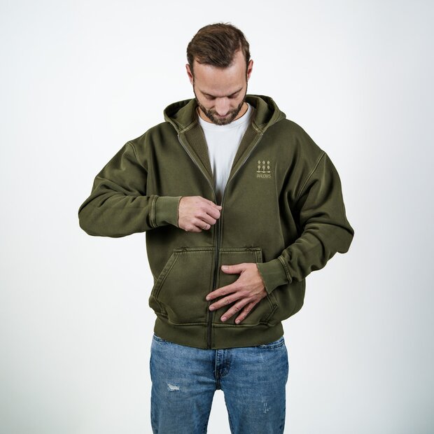 Arlows Pointed Zipper Washed Olive