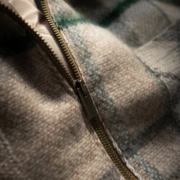 Arlows Classics Flannel Zipper Beige / Gray