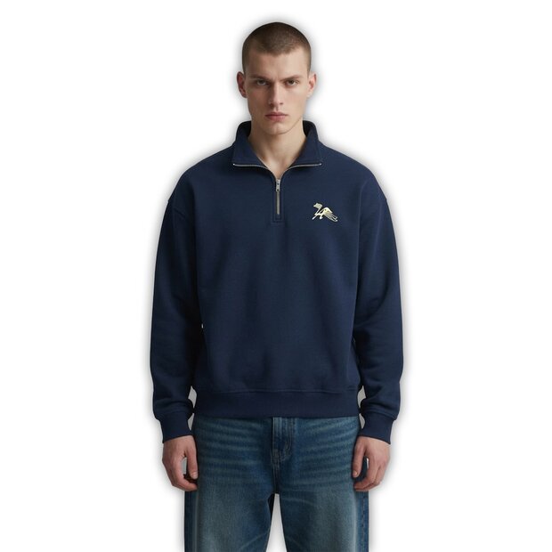 Arlows Half-Zip Wings Navy