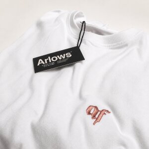 Arlows T-Shirt "Lined" White / Orange