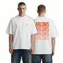 Arlows T-Shirt "Lined" White / Orange
