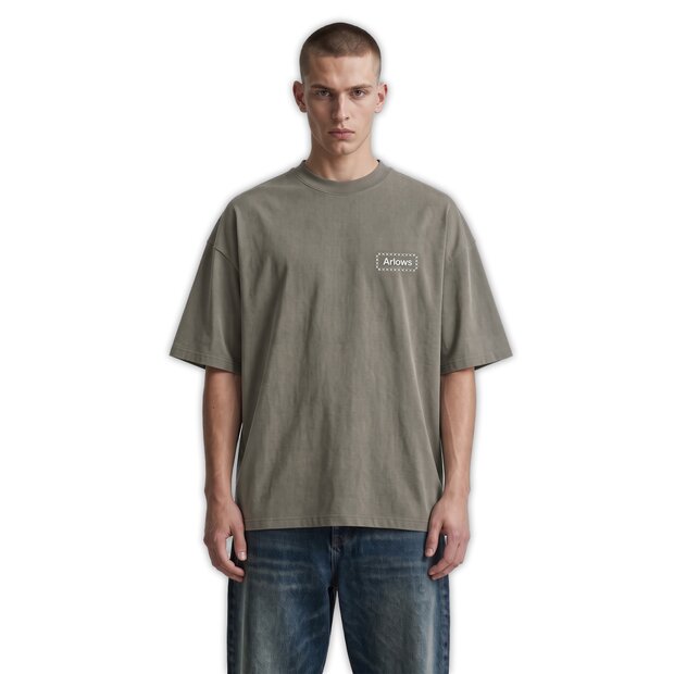 Arlows T-Shirt Labeled Washed Olive