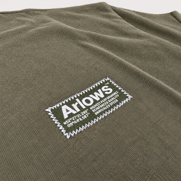 Arlows T-Shirt Labeled Washed Olive