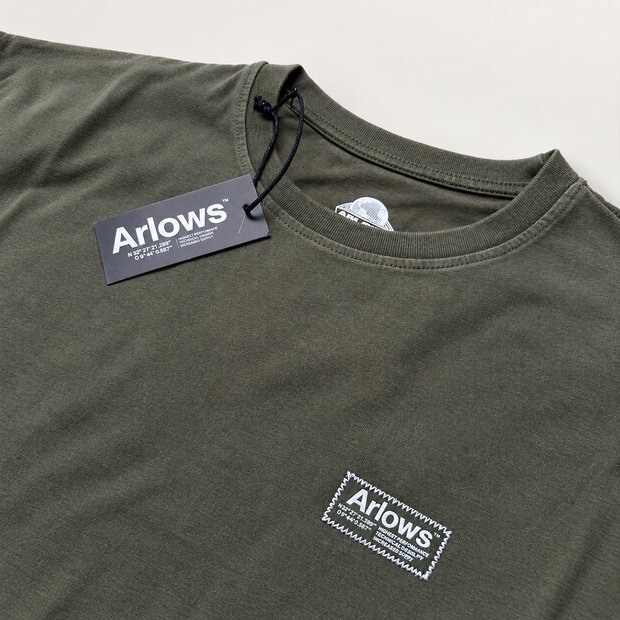 Arlows T-Shirt Labeled Washed Olive